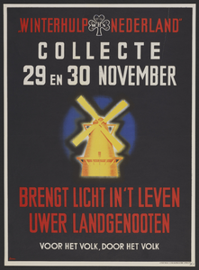 799136 Affiche voor een collecte van de Stichting Winterhulp Nederland.